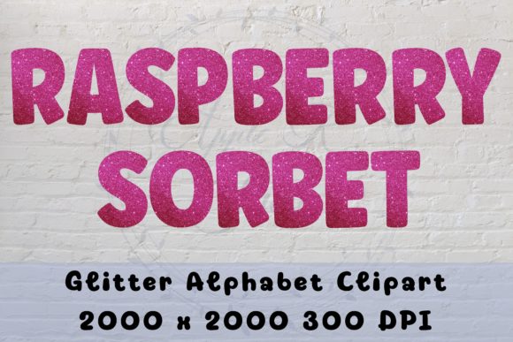Download Raspberry Sorbet Glitter Alphabet Clipar - Alphabet Collection