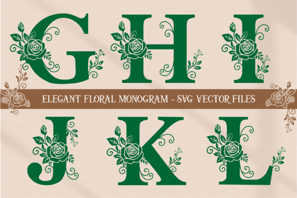 Download Elegant Floral Monogram SVG Alphabet - Alphabet Collection