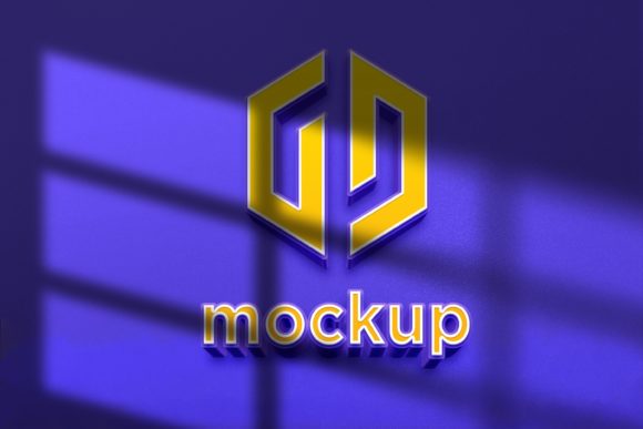 Download Extrude Logo Mockup with Window Shadow - Premium Resources