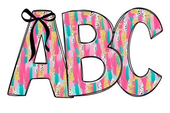 Download Brush Strokes Doodle Alphabet Set PNG - Alphabet Collection