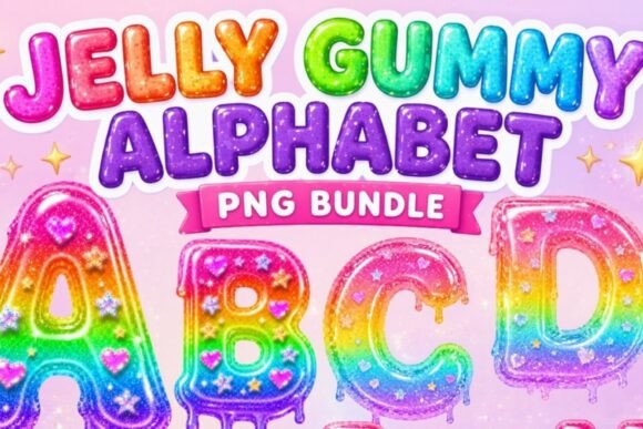Download Jelly Gummy Alphabet PNG Bundle | 26 - Alphabet Collection