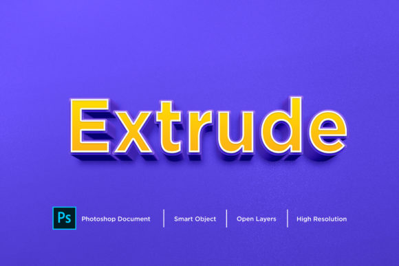 Download Extrude Text Effect Layer Style - Extrude Collection