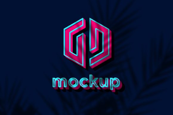 Download Pink Extrude Logo Mockup with Window - Premium Resources